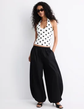 Basic Neckholder-Top Ecru XL - Stradivarius - FashionsVida