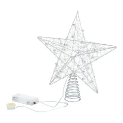 LED-Christbaumspitze silber