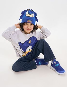 Sneakers con Velcro e Rete Sonic the Hedgehog - blu