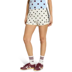 Polka Dots Women Shorts - White - Size L (16-18) - Poly Mesh - White - Size: Large