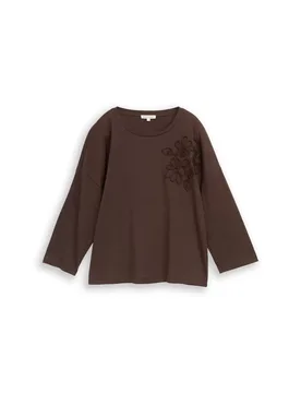 T-hirt tripe with flower pat female - S - FashionsVida