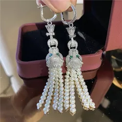 MM Natural White Pearl CZ Earrings