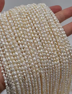 Mm AA Seedless Threaded Rice Shaped Freshwater Pearl 35cm Strands Tiny Real Pearls For Handmade Women Bracelet Necklace Craft - Aliexpress - FashionsVida