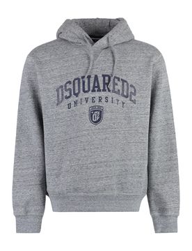 Logo-print Mélange-effect Hoodie