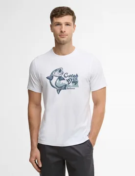 Camiseta de hombre de manga corta con dibujo frontal - Barbour - FashionsVida