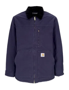 Giubbotto Uomo Arlington Coat Dark Navy/black Rinsed - CARHARTT WIP - FashionsVida