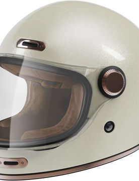 Casco Moto Integrale Vintage HISTORY Bianco Perlato taglia M