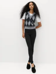 Cosy Pull On High Waisted Jeggings Black female
