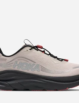 Men's Clifton 11 GORE-TEX® Road Running Shoes in River Rock Grey/Carbon Black, Size 10.5 - HOKA - FashionsVida