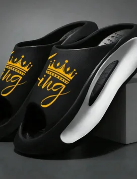 Sandalias casuales de calle para hombres, hechas de EVA, cómodas, antideslizantes y duraderas, con diseño impreso de moda, aptas para parejas, para - Shein - FashionsVida