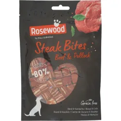 Snack para perros adultos medianos y grandes Steak Bites ternera y abadejo 100 g