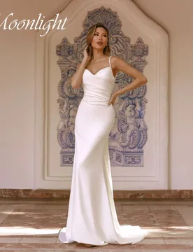 Simple V-Neck Sleeveless Mermaid Wedding Dress 2026 Beading Spaghetti Straps Open Back Bridal Gown Vestidos De Novia Customized - Aliexpress - FashionsVida