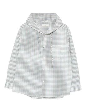 Camicia a quadri con cappuccio