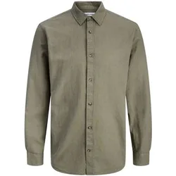 Hemdbluse 12289174 Summer Linen-Dusty Olive Eu M;Eu Xl Male