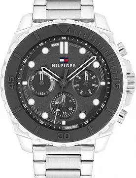 Mens Watch - Silver Stainless Steel - One Size - Tommy hilfiger - FashionsVida