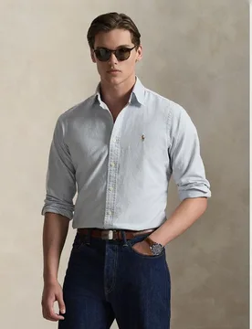 Camisa Oxford de hombre de algodón Custom fit - Polo Ralph Lauren - FashionsVida
