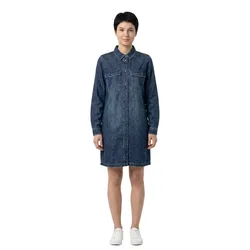Vestito Corto A Maniche Lunghe New Signe Vi002mb Medium Blue Denim XL