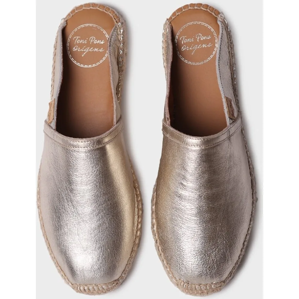 Alpargatas planas de mujer de piel tipo mule - Toni Pons - FashionsVida