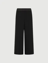 Pantalone in satin donna nero