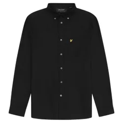 Mens Black Long Sleeve Shirt Cotton - Size 2xl