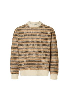 Pull droit en laine mélangée