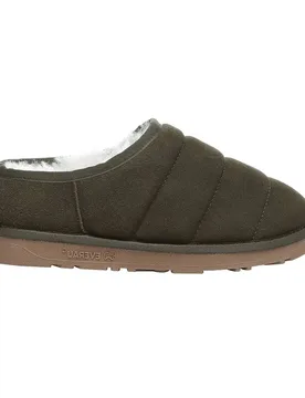 Women's Real Sheepskin Jaeger Low Ankle Slippers with TPR Sole in Green Size: 5 - Green - Size: 5 - EverAu Australia - FashionsVida