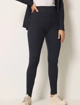 Women's Tall Ribbed Pocket Leggings Pants in Dark Navy Size: 8XL - Dark Navy - Size: 8XL - Long tall sally - FashionsVida