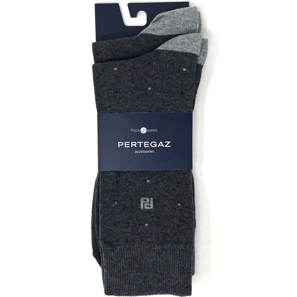 Pack de dos pares de calcetines de hombre altos en color - Pertegaz - FashionsVida