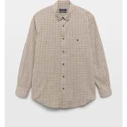 Camisa de sport villela cuadros fondo beige