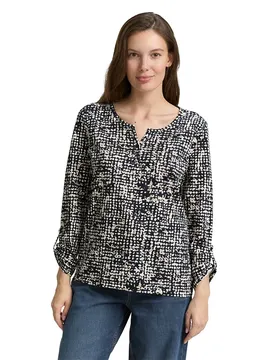 Maglietta A Maniche Lunghe 107729 Navy Abstract Dot Design M