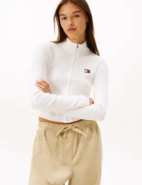 TJW ZIP HIGH NECK CARDIGAN EXT female
