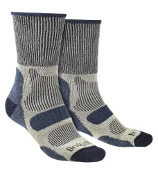 Mens Hiking Lightweight Cotton Boot Socks - Indigo - Navy - Size Uk 12-15
