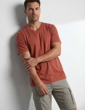 T-shirt basic in cotone - rosso piccante