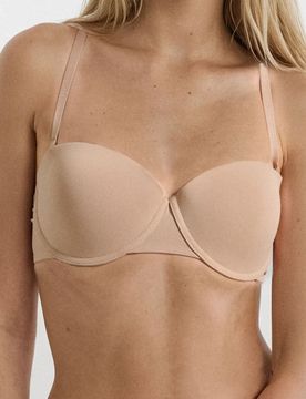 Reggiseno balconette con bretelline rimovibili - nude