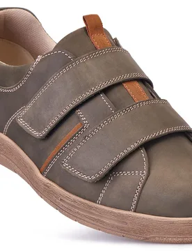Angus Men's Extra Wide Shoes for Swollen Feet - Dark Olive - Size: 7½ XXW - Cosyfeet - FashionsVida
