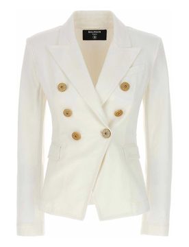 Balmain Blazer in denim doppiopetto