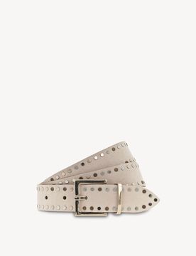 Cintura con borchie beige - 80