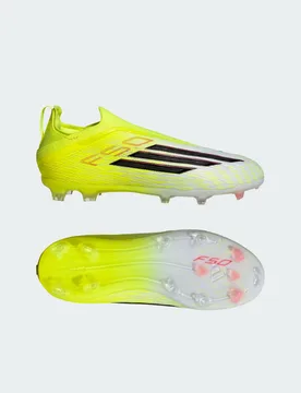 Scarpe da calcio F50 ELITE Laceless per terreni naturali compatti bambini 31 1/2 Team Solar Yellow 2 / Core Black / Lucid Red - Adidas - FashionsVida