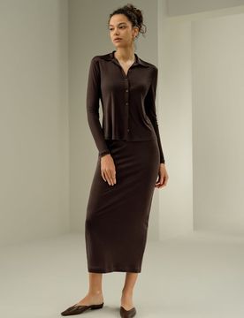 Gonne In Seta Femmina Versatile Silk Jersey Traspirante Superleggero Resiste Durante Tutte Le Stagioni 40
