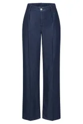 Judy pleats wide leg - soft denim female