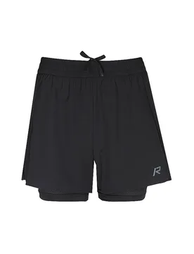 Pantalones cortos de running Makela Print 2 en 1 para mujer negro 42 - Rukka - FashionsVida