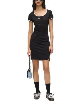 Robe Courte à Manches Courtes B2w13045 Black M