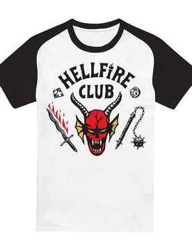 T-Shirt - Hellfire Club - S bis XXL - für Männer - Größe XXL - multicolor - Lizenzierter Fanartikel - Männer - male - Stranger Things - FashionsVida