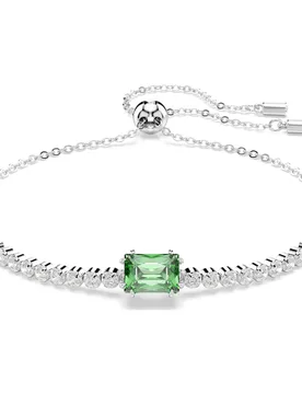 Braccialetto Matrix, Taglio misto, Verde, Placcato rodio OS - Swarovski - FashionsVida