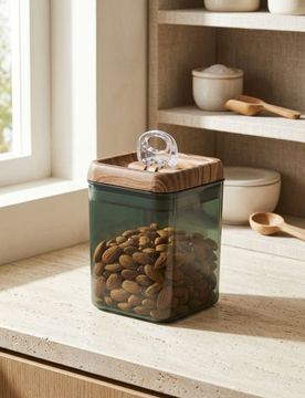 Contenitore per alimenti con coperchio - marrone