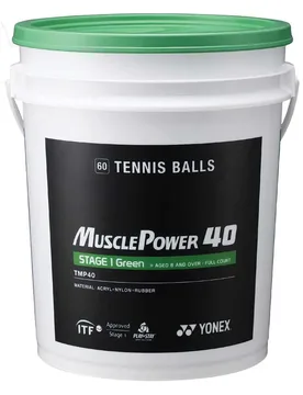 Muscle Power 40 Tennis Balls Bucket Green 60 Balls - Yonex - FashionsVida