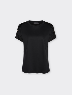 ELENA MIRO maglia con applicazioni donna nero