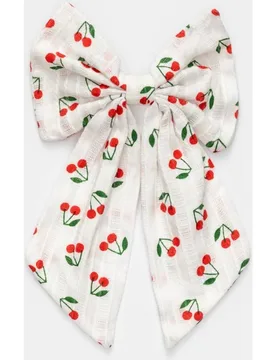 Pasador lazada rayas tejido ibicenco cerezas - Siena - FashionsVida