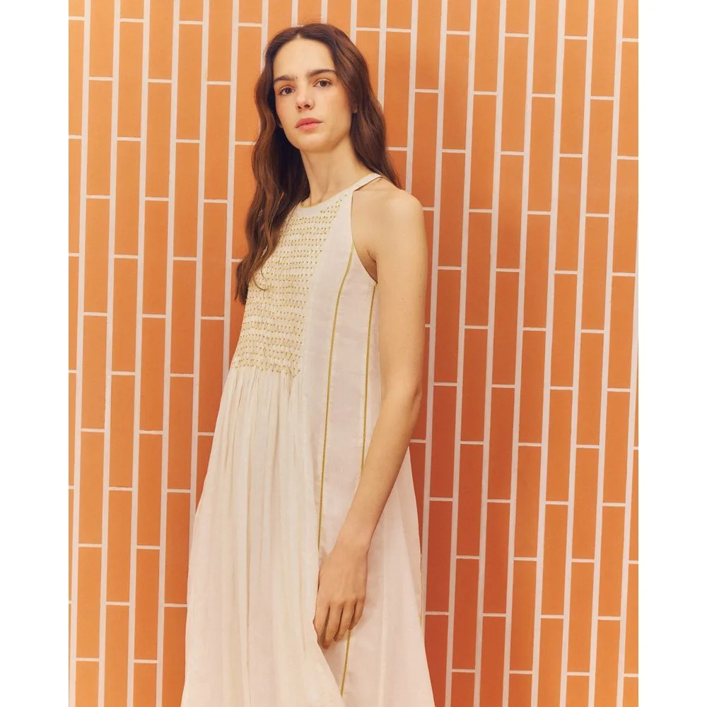Vestido halter con detalle beadings - Stella Rittwagen - FashionsVida