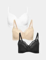 Pk Wired Full Cup Minimiser Bras C-H Black Mix female